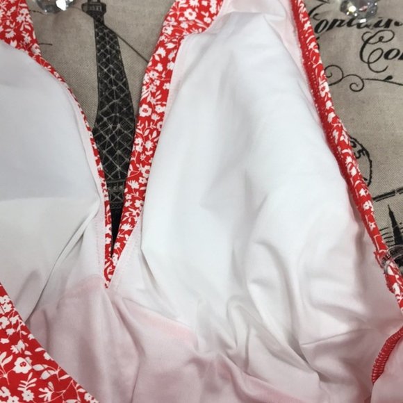 MICHAEL Michael Kors Red Floral One Piece Swimsuit - Picture 6 of 7